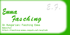 emma fasching business card